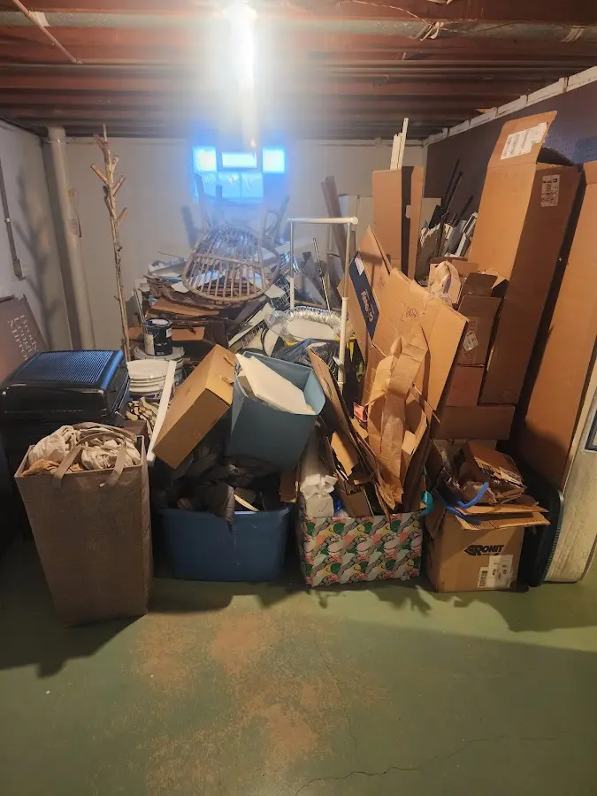 Roll-off dumpster container at job site for 15 Yard Dumpster Rental in Peotone